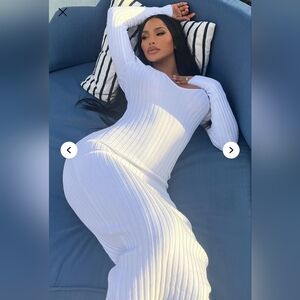 Fashion Nova Ribbed Sweater Dress